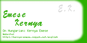 emese kernya business card